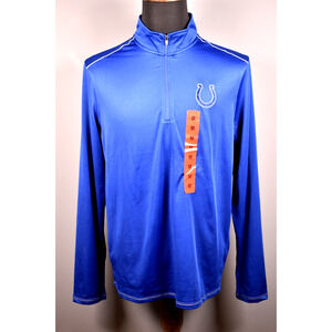 Mens NFL Antigua Apparel Indianapolis Colts Blue 1/4 Zip Medium Pullover NEW